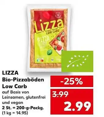 Kaufland Lizza bio-pizzaböden low carb Angebot