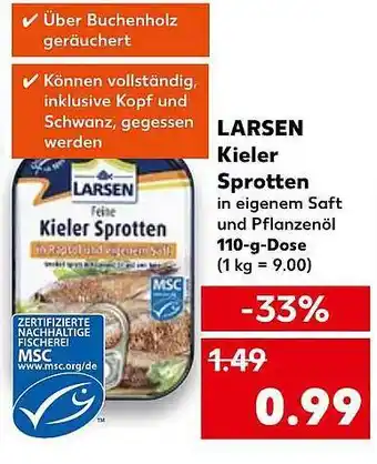 Kaufland Larsen kieler sprotten Angebot