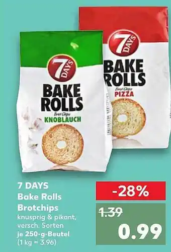 Kaufland 7 days bake rolls brotchips Angebot