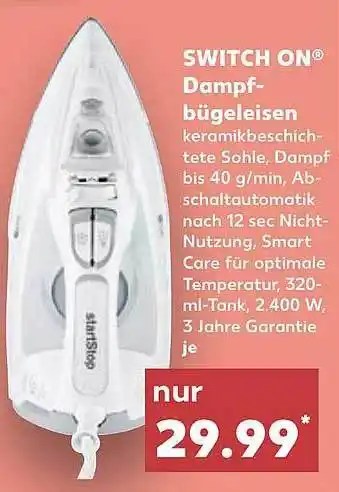 Kaufland Switch on dampfbügeleisen Angebot