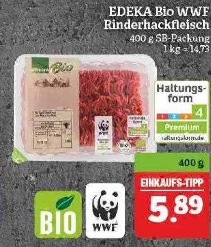 Edeka bio wwf rinderhackfleisch Angebot bei Marktkauf