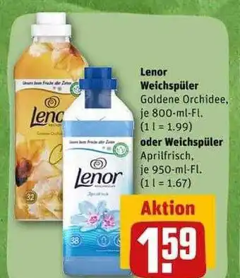 REWE Lenor weichspüler oder weichspüler Angebot