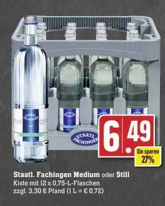 Scheck-in-Center Staatl. fachingen medium oder still Angebot