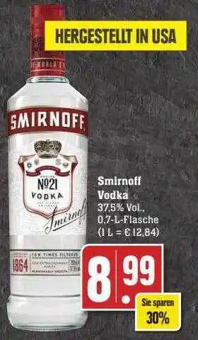 Scheck-in-Center Smirnoff vodka Angebot