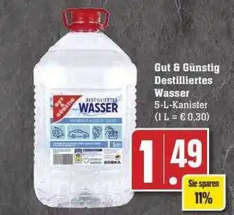 Scheck-in-Center Gut & günstig destilliertes wasser Angebot