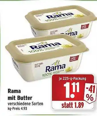 Wasgau Rama mit butter Angebot