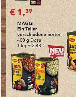 Wasgau Maggi ein teller Angebot