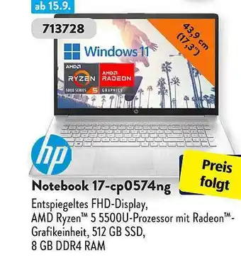 Aldi Süd Hp notebook 17-cp0574ng Angebot