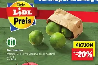 Lidl Bio limetten Angebot