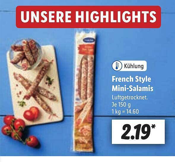 French style minisalamis Angebot bei Lidl