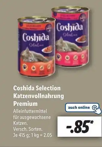 Lidl Coshida selection katzenvollnahrung premium Angebot