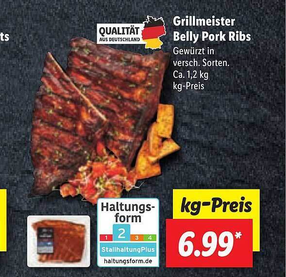 Grillmeister belly pork ribs Angebot bei Lidl