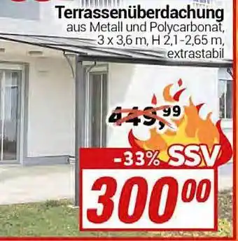 CENTERSHOP Terrassenüberdachung Angebot