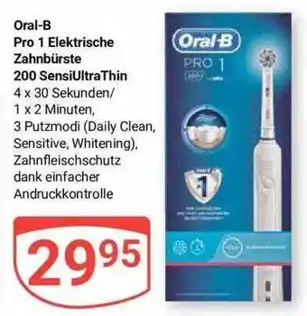 Globus Oral-b pro 1 elektrische zahnbürste 200 sensiultra thin Angebot