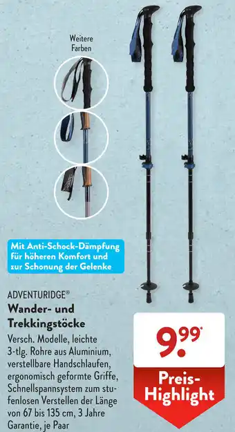 Aldi Süd Adventuridge Wander und Trekkingstöcke Angebot