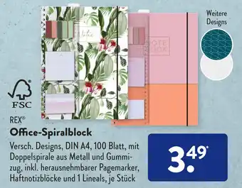 Aldi Süd Rex Office Spiralblock Angebot