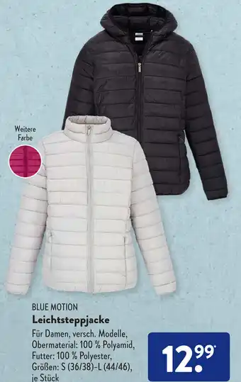 Aldi Süd Blue Motion Leichtsteppjacke Angebot