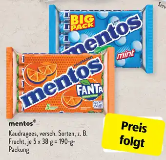 Aldi Süd Mentos 190 g Packung Angebot