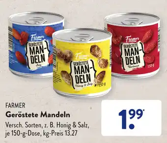 Aldi Süd Farmer Geröstete Mandeln 150 g Dose Angebot