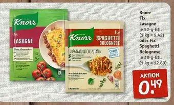 nahkauf Knorr fix lasagne oder fix spaghetti bolognese Angebot