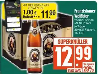 Edeka Franziskaner weißbier Angebot