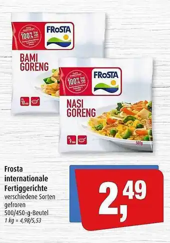 Markant Frosta internationale fertiggerichte Angebot