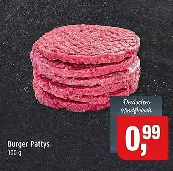 Markant Burger pattys Angebot