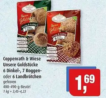 Markant Coppenrath & wiese unsere goldstücke 6 dinkel-, 7 roggen- oder 6 landbrötchen Angebot