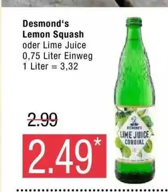 Marktkauf Desmond's lemon squash Angebot