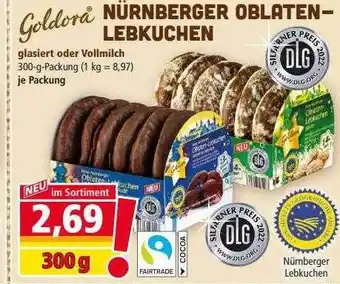 Norma Goldora nürnberger oblaten-lebkuchen glasiert oder vollmilch Angebot