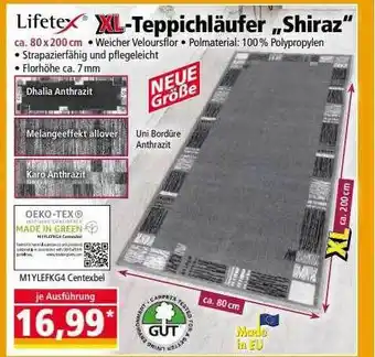 Norma Lifetex xl-teppichläufer „shiraz” Angebot