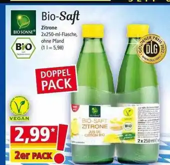 Norma Bio sonne bio-saft zitrone Angebot