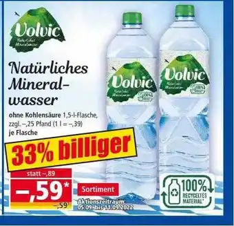 Norma Natürliches mineralwasser volvic Angebot