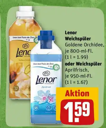 REWE Lenor Weichspuler 800-950ml Angebot