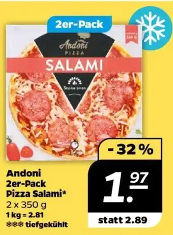 NETTO Andoni 2er Pack Pizza Salami 2x350 g Angebot