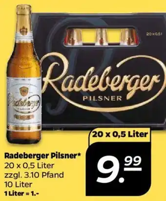 NETTO Radeberger Pilsner 20x0,5 Liter Angebot