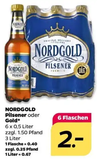 NETTO Nordgold Pilsener oder Gold 6x0,5 Liter Angebot