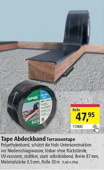 Holz Possling Tape abdeckband terrassentape spax Angebot