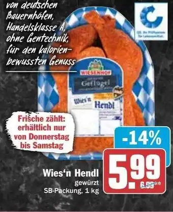 Hit Wies'n hendl Angebot