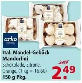 Multi Markt Arko ital. mandel-gebäck mandorlini Angebot