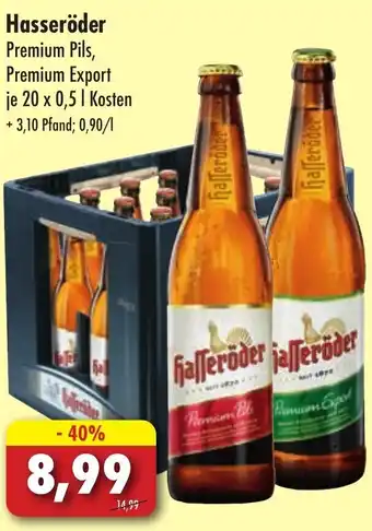 Lösch Depot Hasseröder Premium Pils 20x0,5 L Kasten Angebot