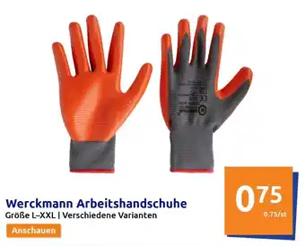 Action Werckmann Arbeitshandschuhe Größe L-XXL Angebot