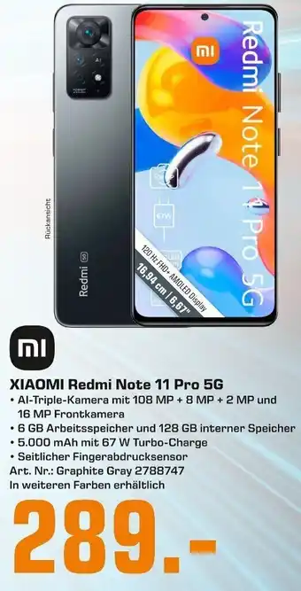 Saturn Xiaomi Redmi Note 11 Pro 5G Angebot