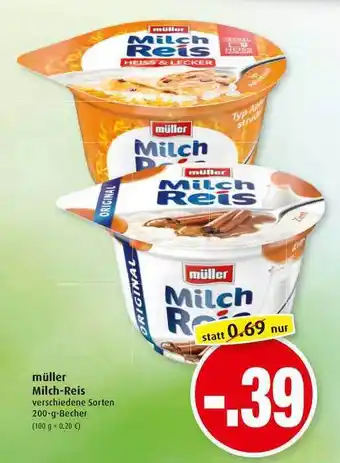 Markant Müller Milch-Reis 200g Becher Angebot