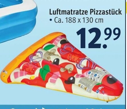 Luftmatratze Pizzastück Angebot bei Rossmann