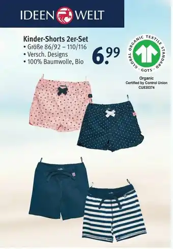 Rossmann Ideen Welt Kinder Shorts 2er Set Angebot