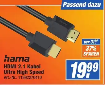 Expert Technomarkt hama HDMI 2.1 Kabel Ultra High Speed Angebot