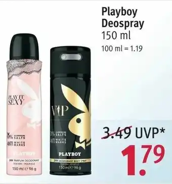 Rossmann Playboy Deospray 150ml Angebot