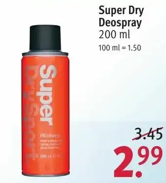 Rossmann Super Dry Deospray 200ml Angebot