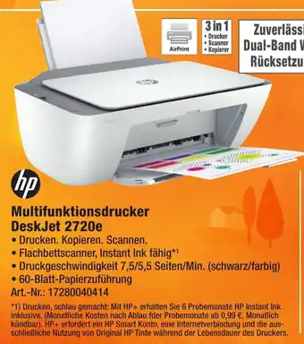 Expert Technomarkt HP Multifunktionsdrucker DeskJet 2720e Angebot